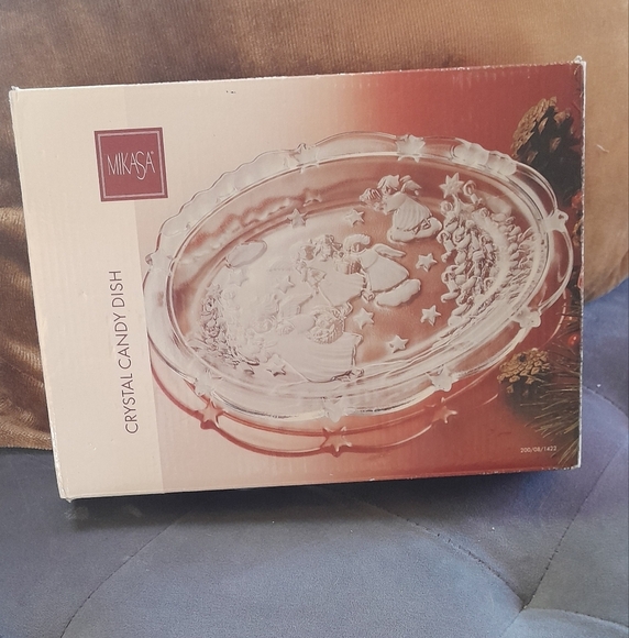 Mikasa Clear Crystal Christmas Holliday Star Dish NWT - Picture 1 of 11